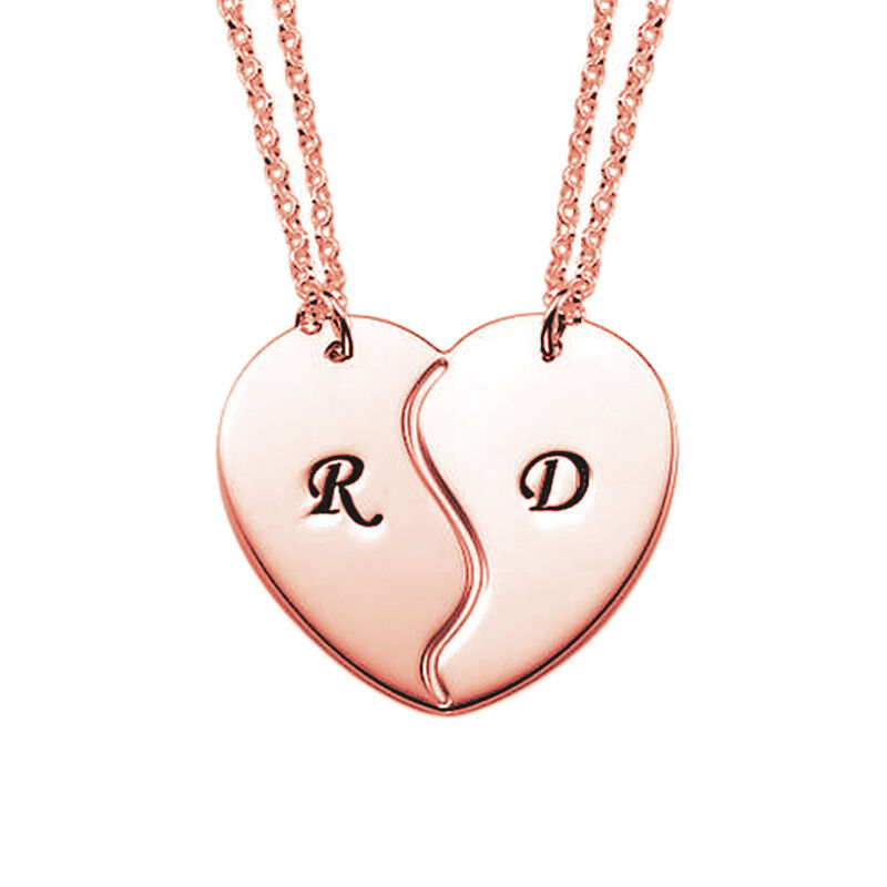 "Lettering You In My Heart" Heart Shape Necklace for Couples
