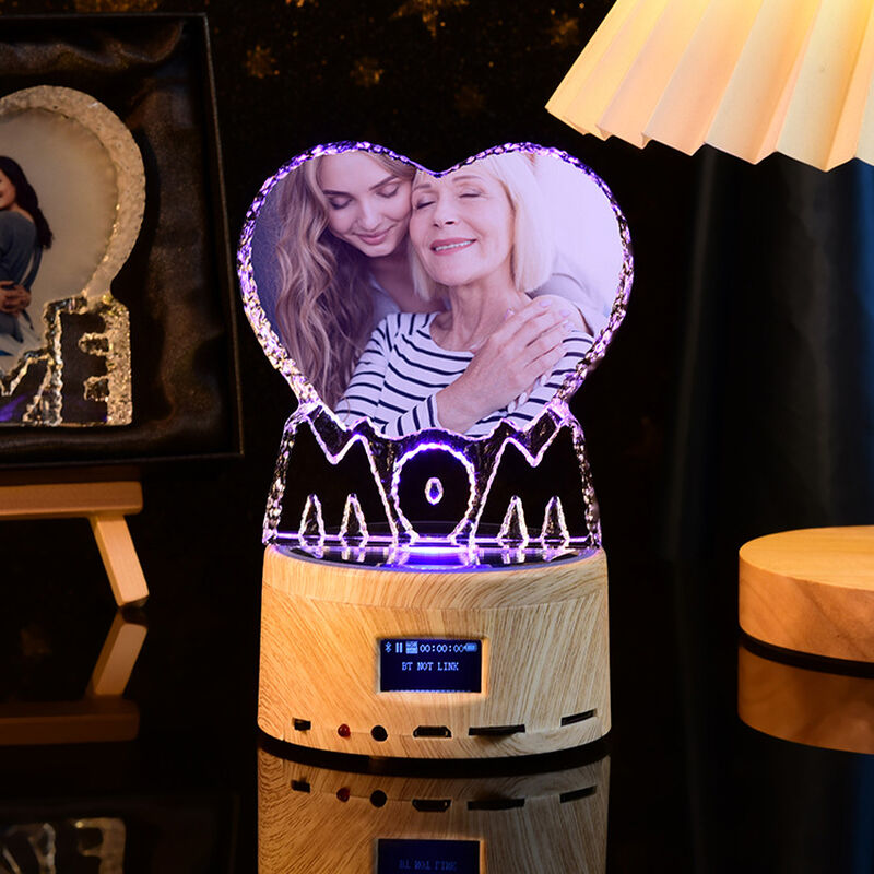 Personalized Color Crystal Light Bluetooth Speaker-MOM