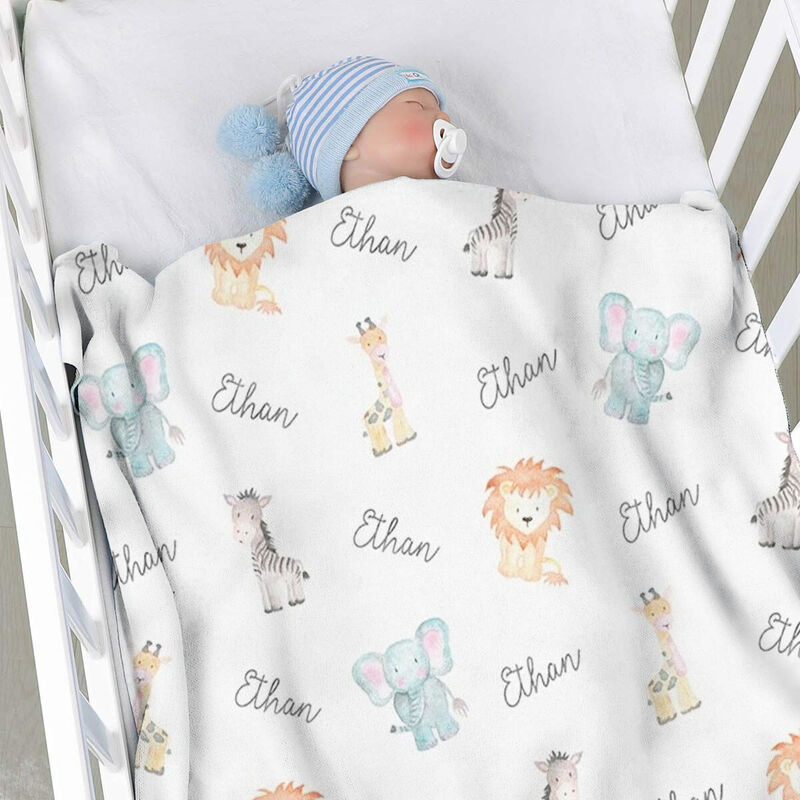 Personalized Name with Cartoon Animal Pattern Gifts for Kids