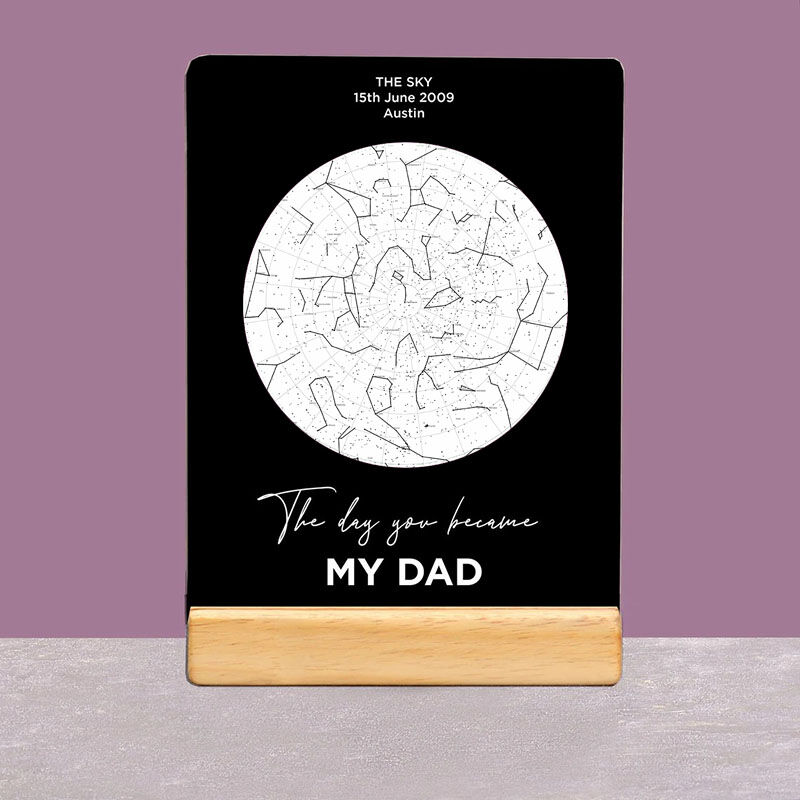 Personalized Star Map Acrylic Plaque Creative Gift for Dad