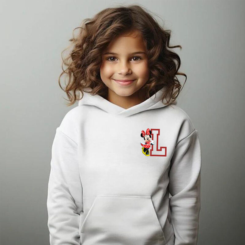 Personalisierter Kinder-Hoodie mit Initialen Einfaches Geschenk für Kinder