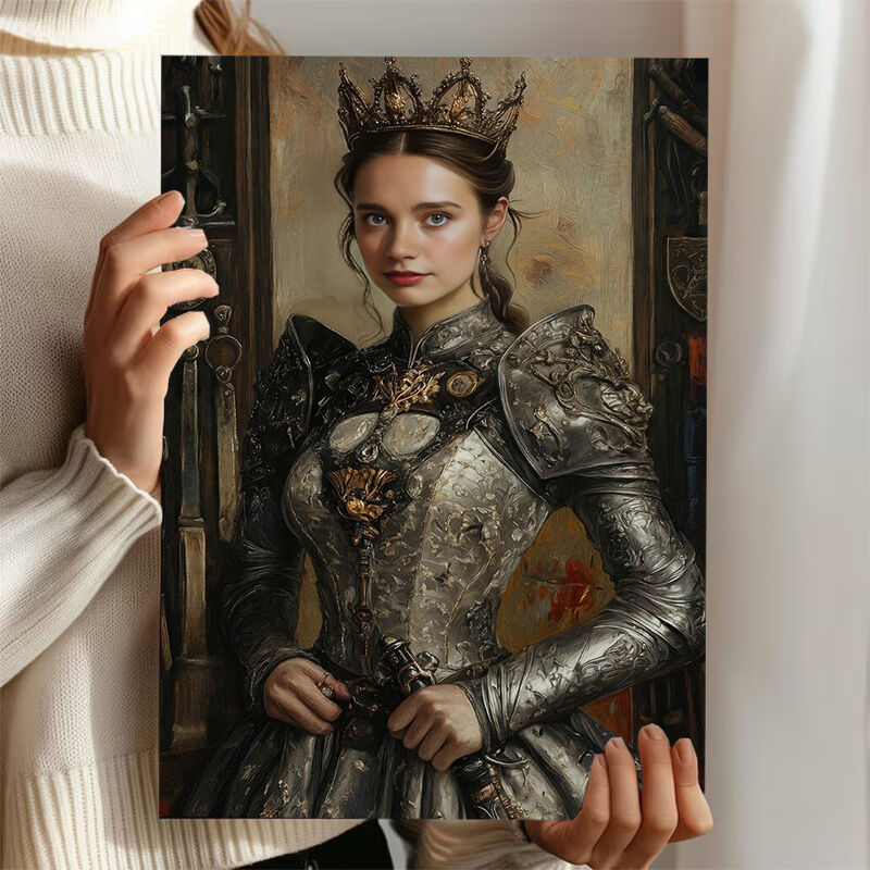 Personalized Queen Portraits with Custom Face Swap Vintage Gift for Her