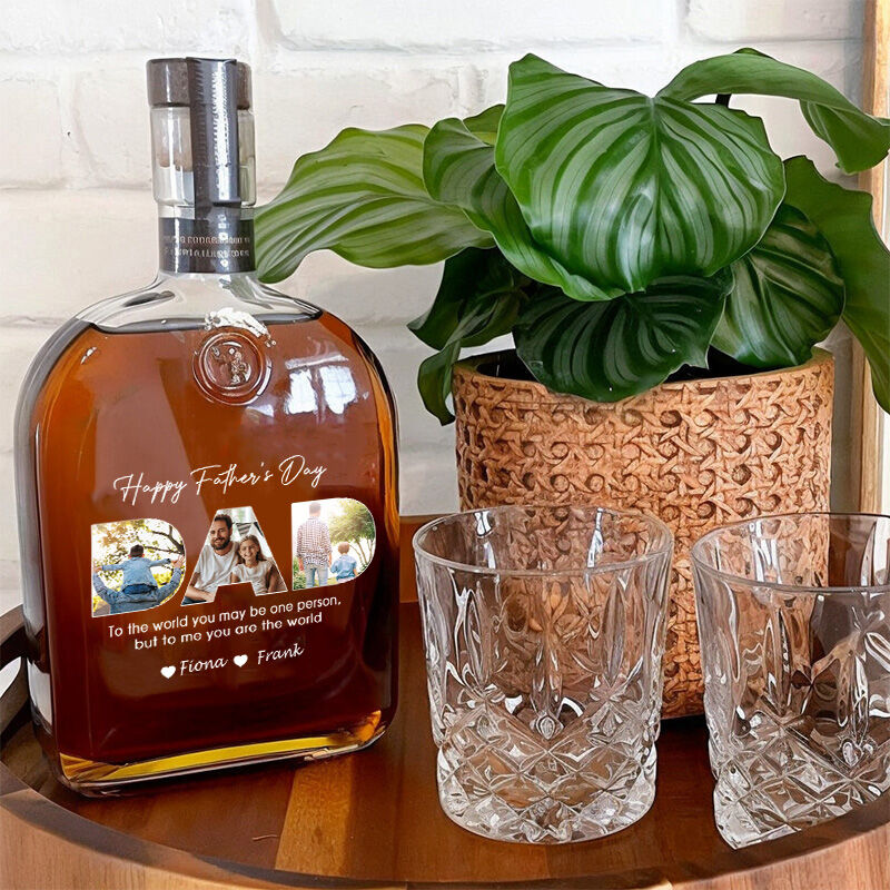 Botella de whisky con foto personalizada: un regalo precioso para papá