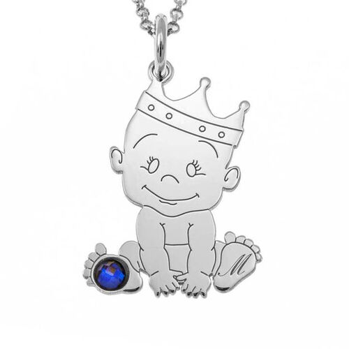Personalized Baby King Necklace