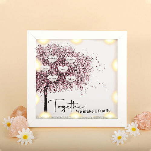 "Together We Make A Family" Personalized Light Up Family Tree Frame