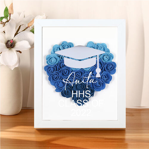 Personalisierte getrocknete Blumen Rahmen mit Namen Geschenk für Familien-Love You Mom