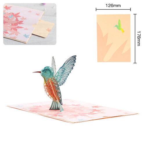 Carte Pop Up Oiseau en 3D Cadeau créatif