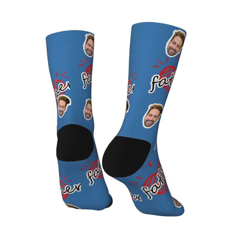 Custom Face Socks Add Photos Father's Day Gift