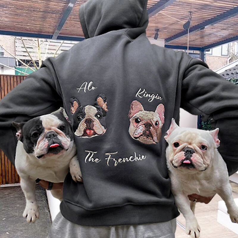 Personalized Embroidered Sweatshirt Custom Head Cute Gift For Pet Lovers