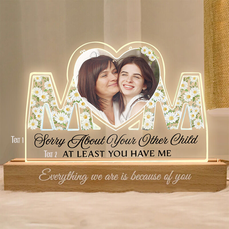 Personalized Mom Letter Lamp Customized Photo Warm Mother's Day Gift