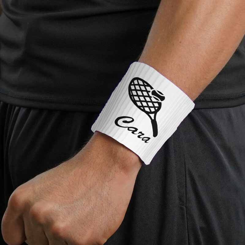 Muñequera deportiva personalizada con diseño de tenis Nombre personalizado Regalo perfecto para los amantes del tenis