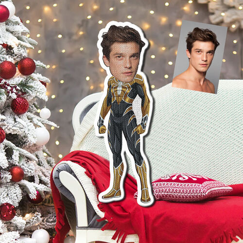 Custom Face Pillow Hero Man 3D Portrait Personalized Photo Pillow Warm Gift