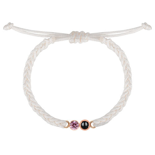Personalized Birthstone And Picture Projection Bracelet Cute Present for Her