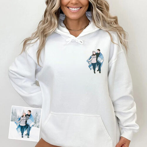 Personalisierter Hoodie mit benutzerdefiniertem Bild Muster für Gedenktag