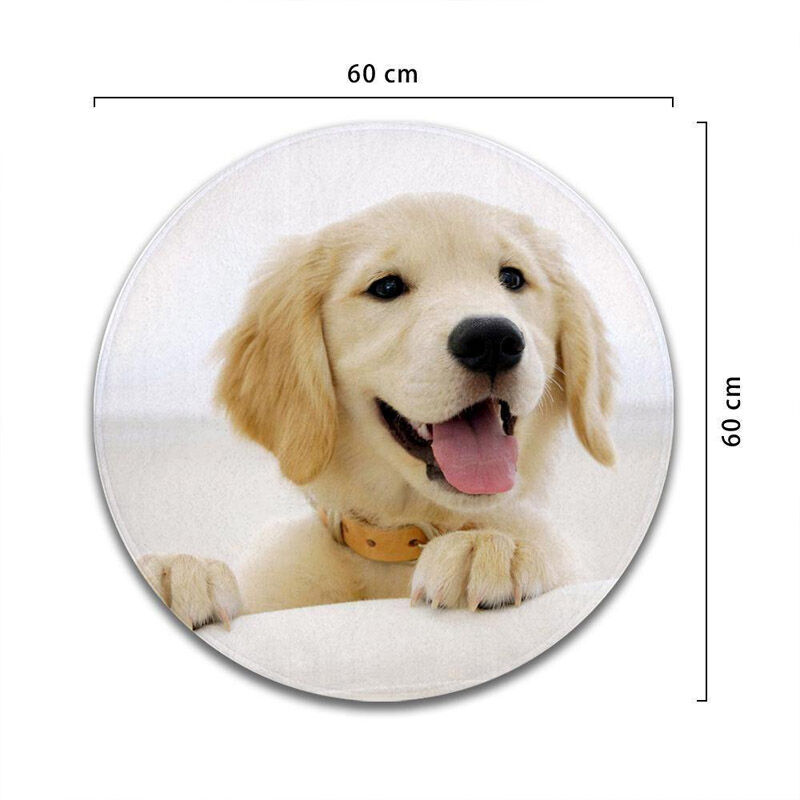 Alfombrilla personalizada en forma redonda con fotos de mascotas