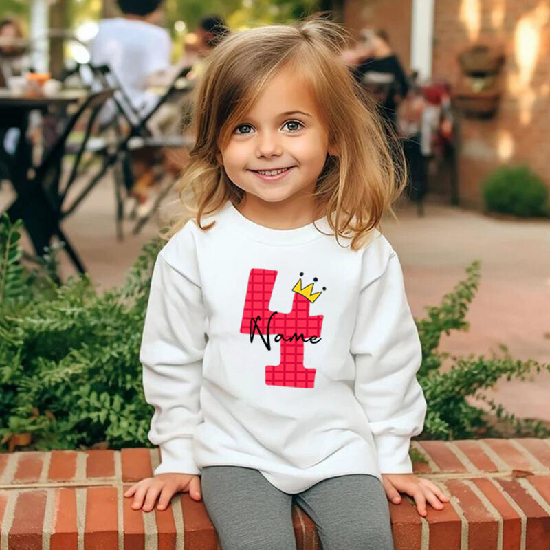 Personalized Kids Sweatshirts Customized Name And Age Birthday Gifts For Kids