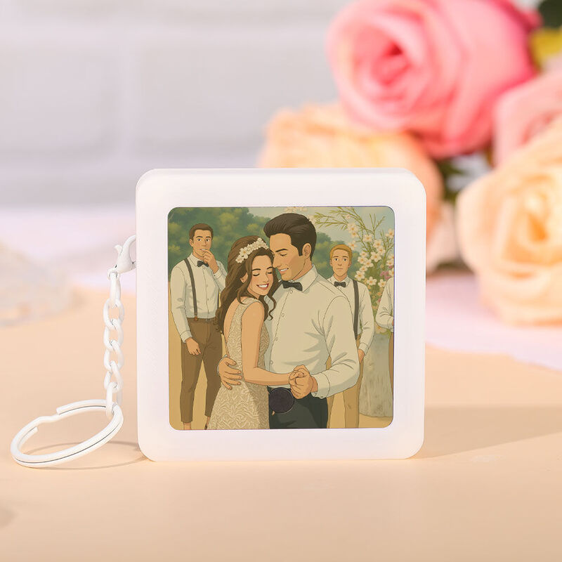Boîte à musique avec porte-clés photo personnalisé Merveilleux cadeau pour votre amour