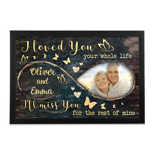 "I Will Miss You For The Rest Of Mine" Custom Photo Frame