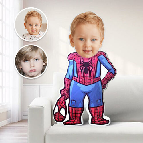 Double Sided Custom Face Pillow Spider Man Minime Pillow Unique Personalized Gift