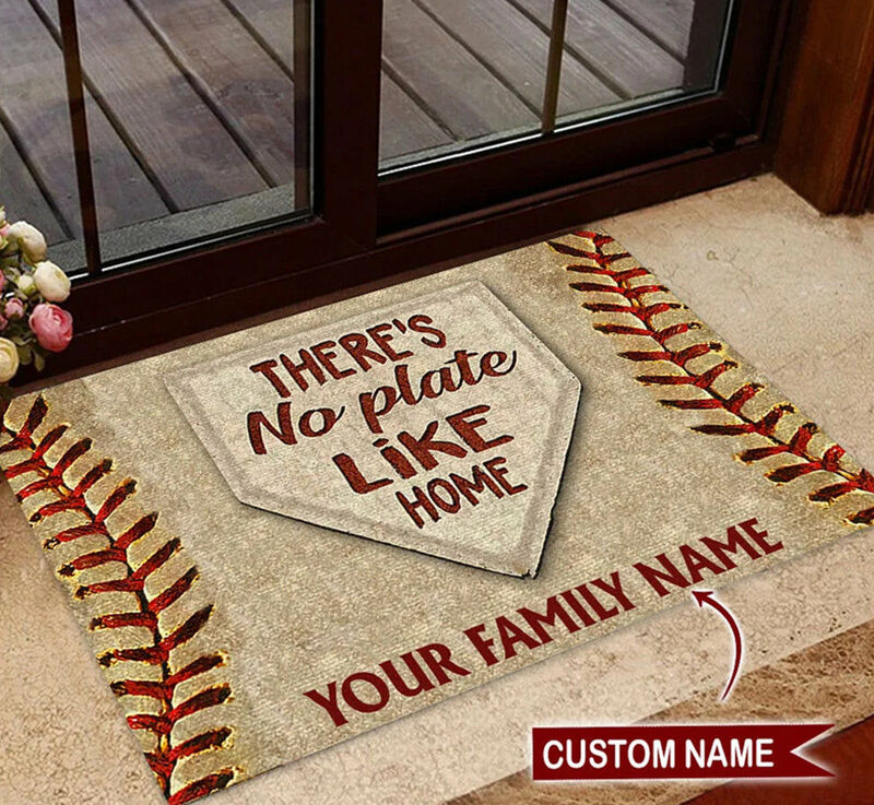 Personalized Baseball Floor Mat Warm Home Decor