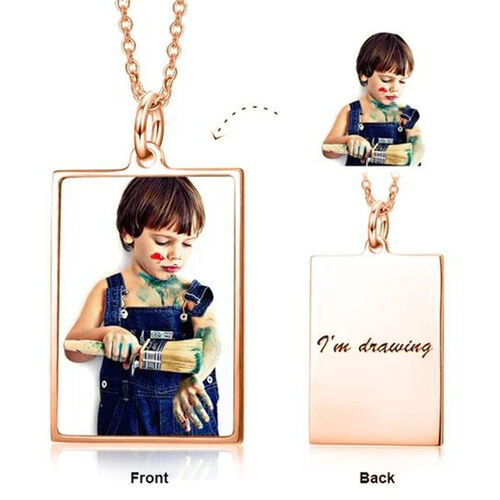 "Our Hearts" Personalized Photo Necklace