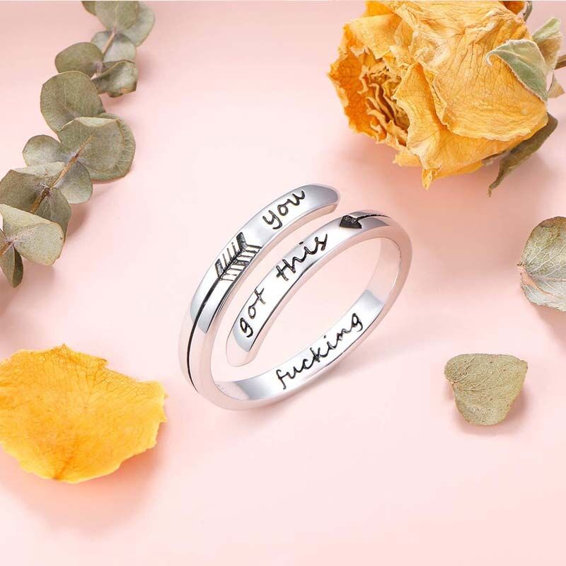 "I Am Loved" Custom Arrow Engraving Ring