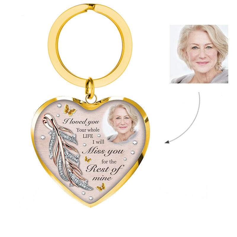 Personalized I Loved You Memorial Photo Keychain