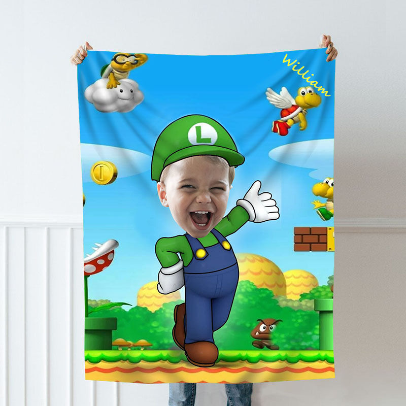 Personalized Custom Photo Blanket Classic Game Characters Flannel Blanket Gift