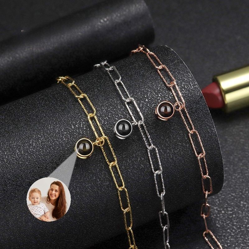 Personalized Picture Projection Bracelet Coool And Simple Design Style Creative Gift for Wife