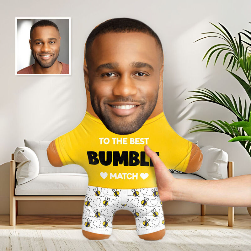 Coussin de visage personnalisé "To The Best Bumble Match" Coussin de visage Cadeau pour ami(e)