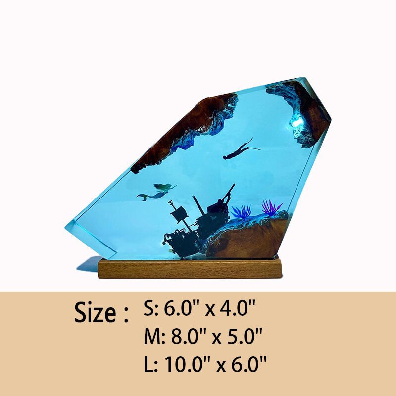Mermaid Resin Night Light Wonderful Gift for Friend