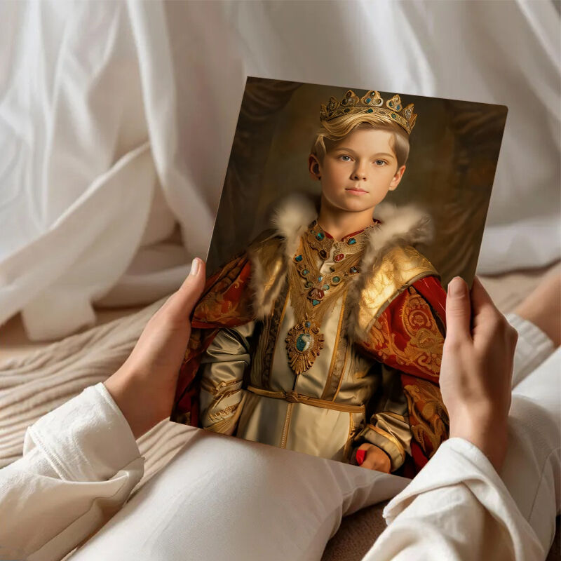 Personalized Prince Portraits with Custom Face Swap Retro Gift for Kids