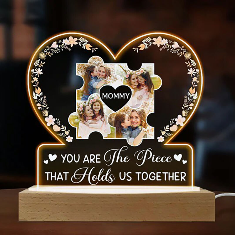 Personalized Name Puzzles Night Light Important Gift for Best Mom