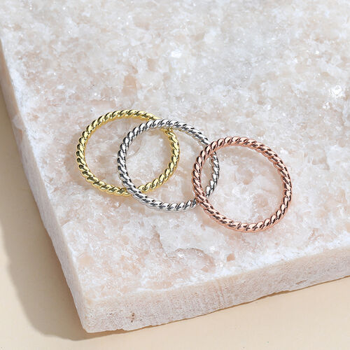Einfacher geflochtener Stapelbar Ring