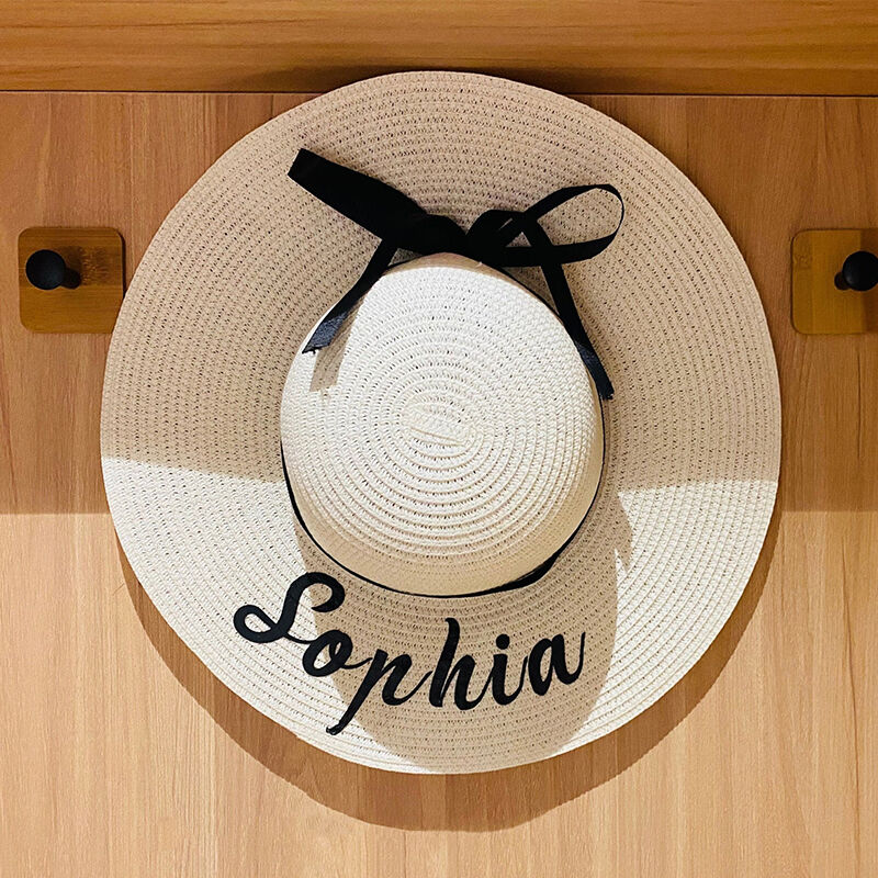 Cappello da spiaggia personalizzato con fiocco decorativo Perfetto regalo di viaggio per lei