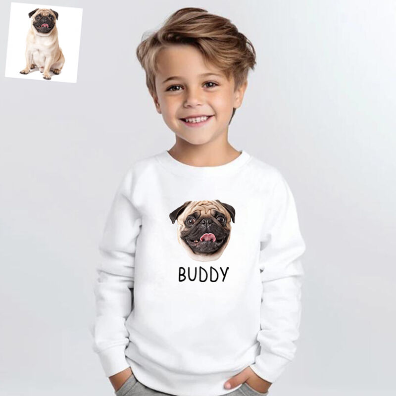 Personalized Children Sweatshirt Custom Name And Photo Special Gift For Kids