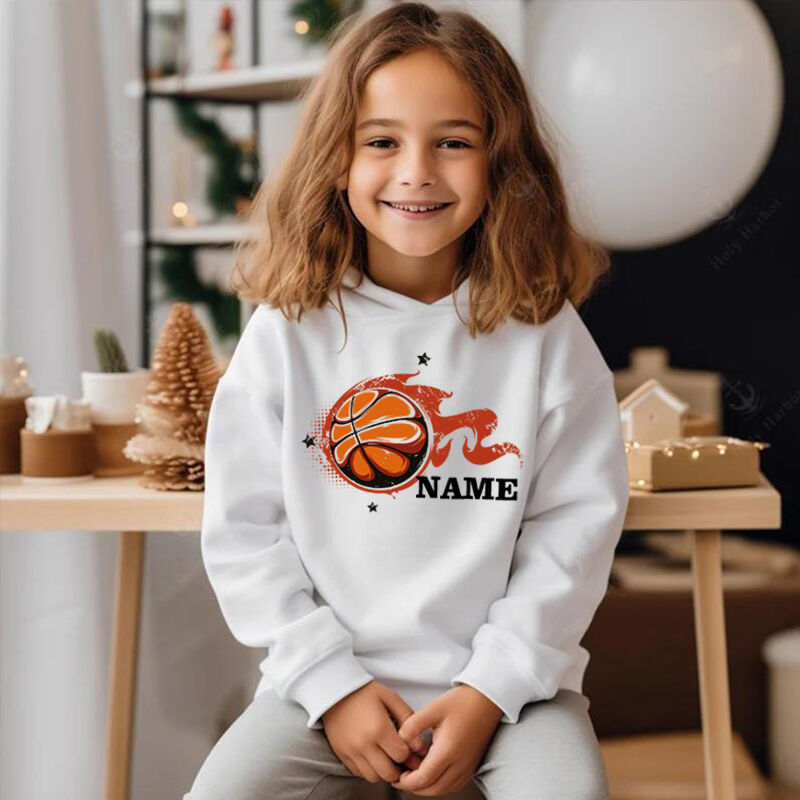 Personalized Kids Hoodies With Customized Names And Basketball Graphics For Sports Fanatics