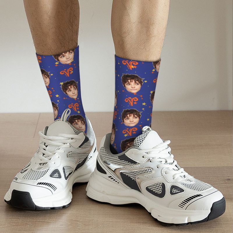 Personalized Face Socks Constellation Symbol Birthday Gift for Friends