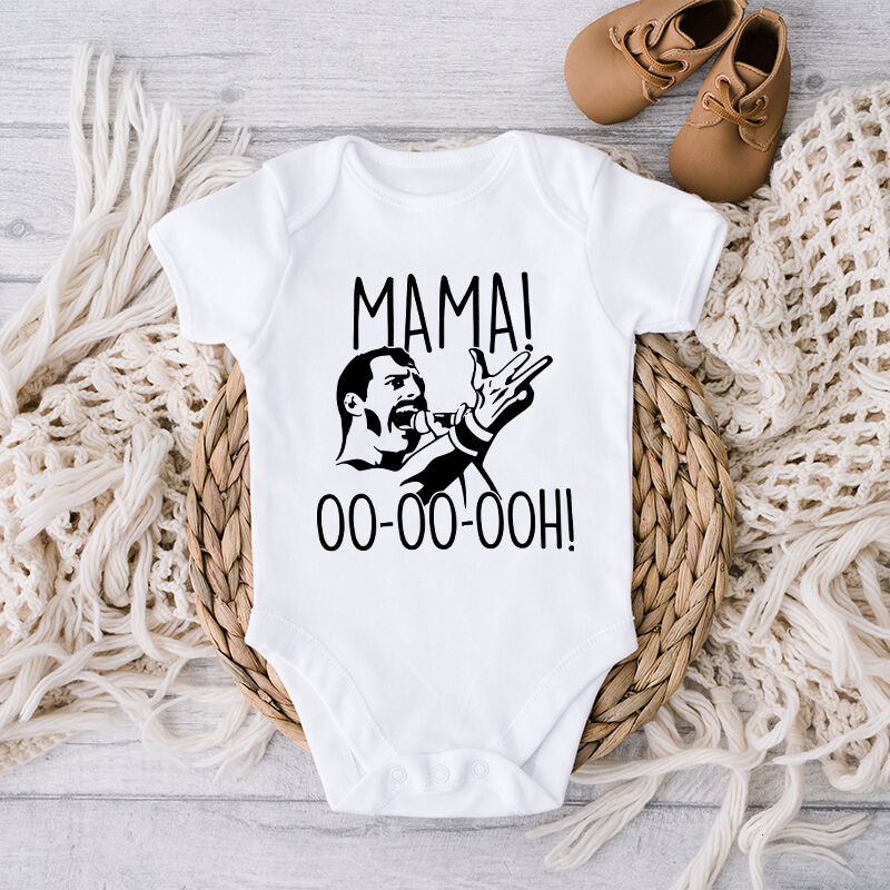 Mono de bebé personalizado, divertido, diseño de estrella de rock, para fans de la reina, regalo creativo para baby shower
