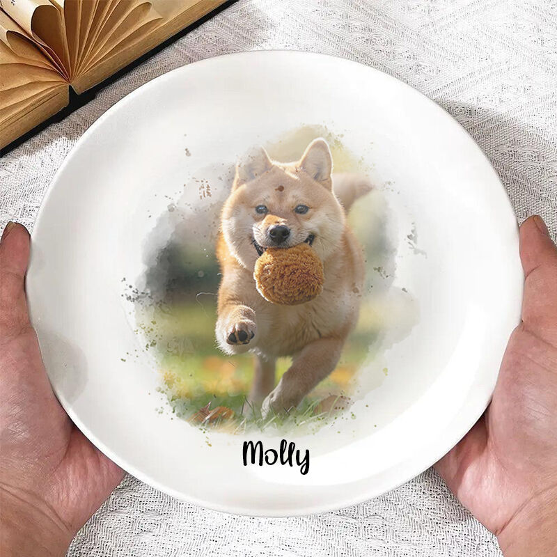 Personalisierter Teller mit individuellem Design Bestes Geschenk für Tierliebhaber