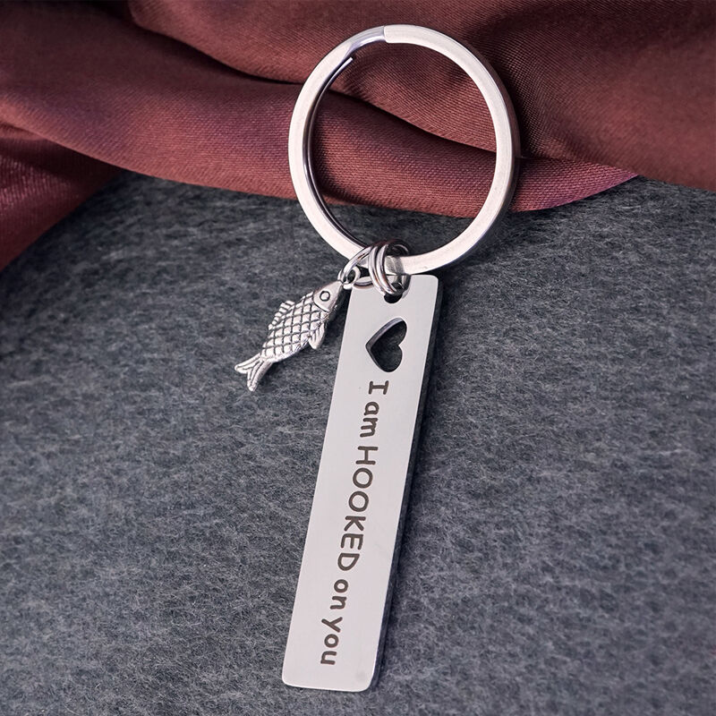 "Bleib Bei Mir" Personalisierter Gravierter Schlüsselanhänger