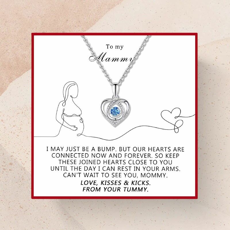 Gift for Mom "Keep These Joined Hearts Close To You Until The Day I Can Rest In Your Arms" Necklace
