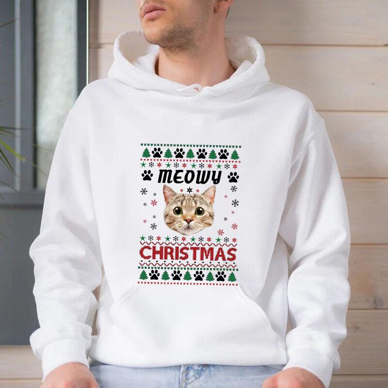 Personalized Hoodie with Custom Pet Picture and Name Perfect Christmas Gift for Pet Lover