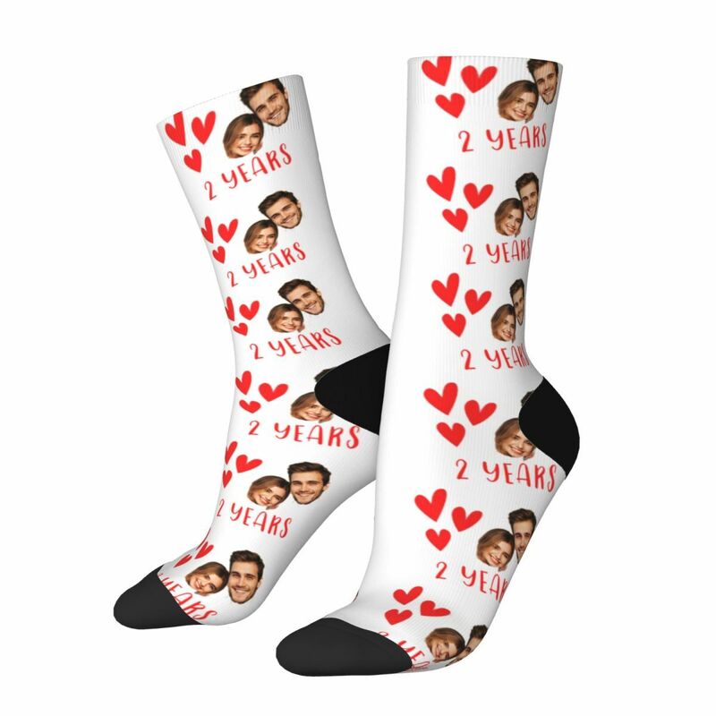 Personalized Face Socks Customizable Couple Photos for Anniversary Gifts