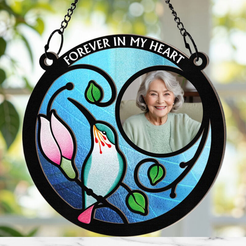 Personalized Window Hanging Suncatcher Ornament Hummingbird Memorial Parent Gift
