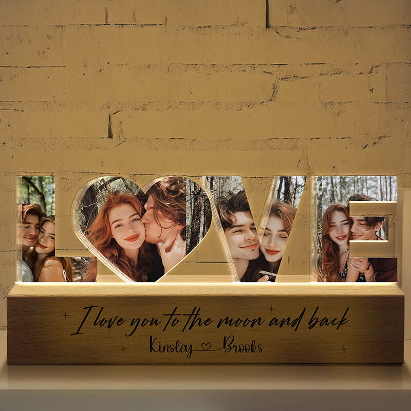 Personalized Picture Night Light Romantic Gift for Sweet Couples