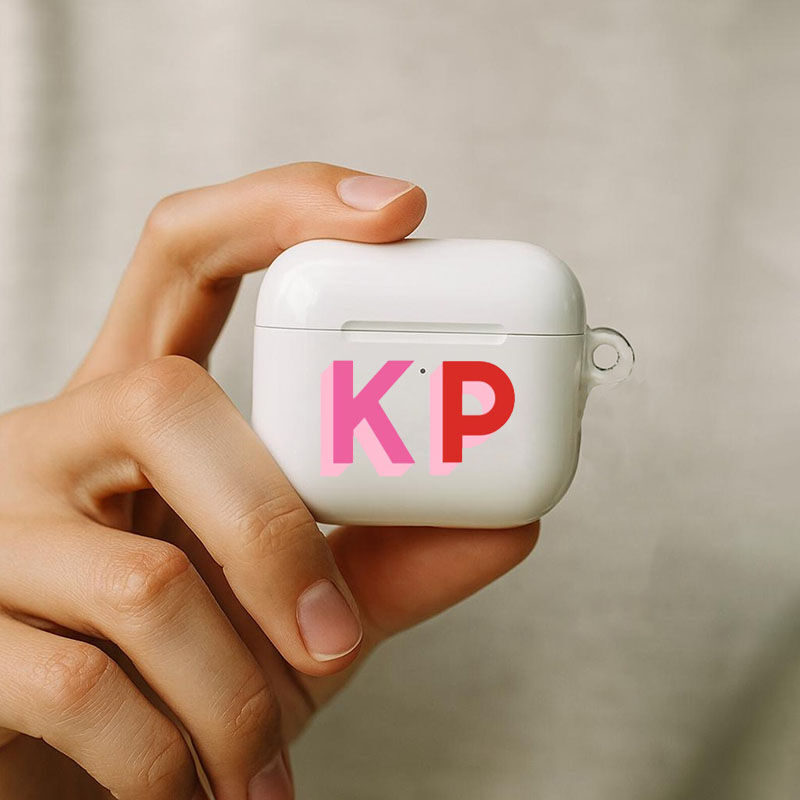 Gepersonaliseerde AirPods-oortelefoonhoes met letter Grappig cadeau voor jezelf