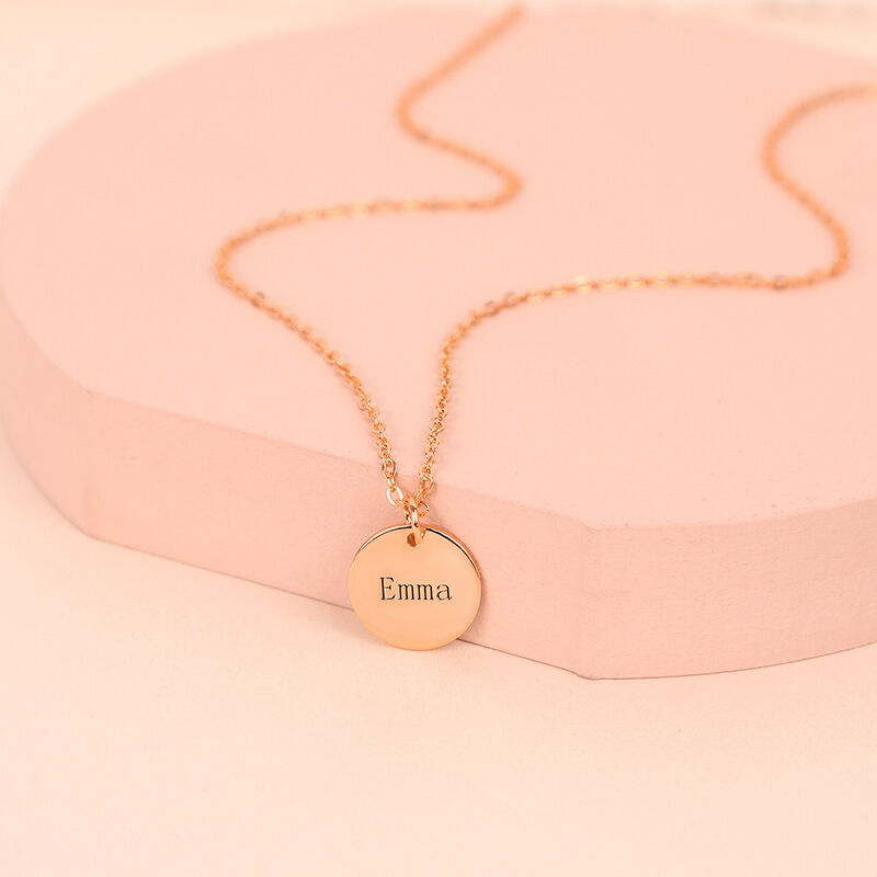 "Falling In Love" Personalized Disc Necklace