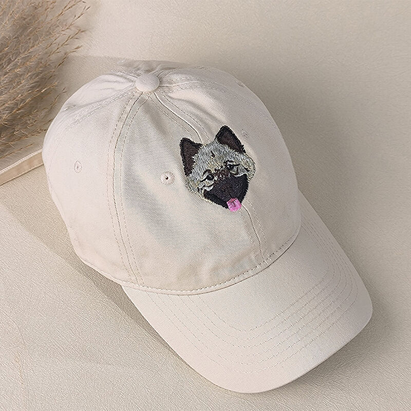 Sombrero personalizado bordado personalizado cabeza de mascota color foto regalo para los amantes de las mascotas