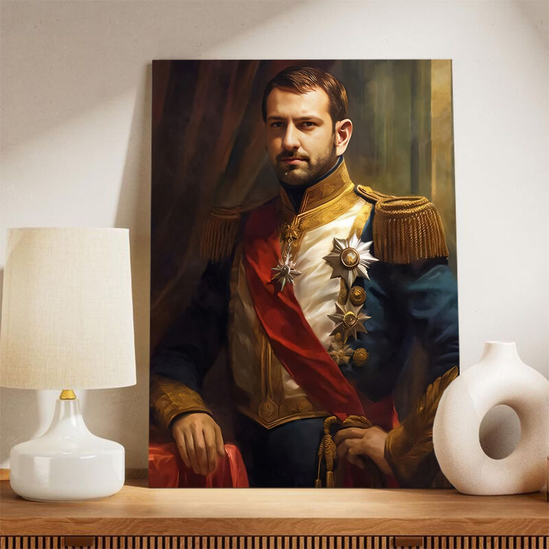 Personalized King Portraits with Custom Face Swap Interesting Present for Father